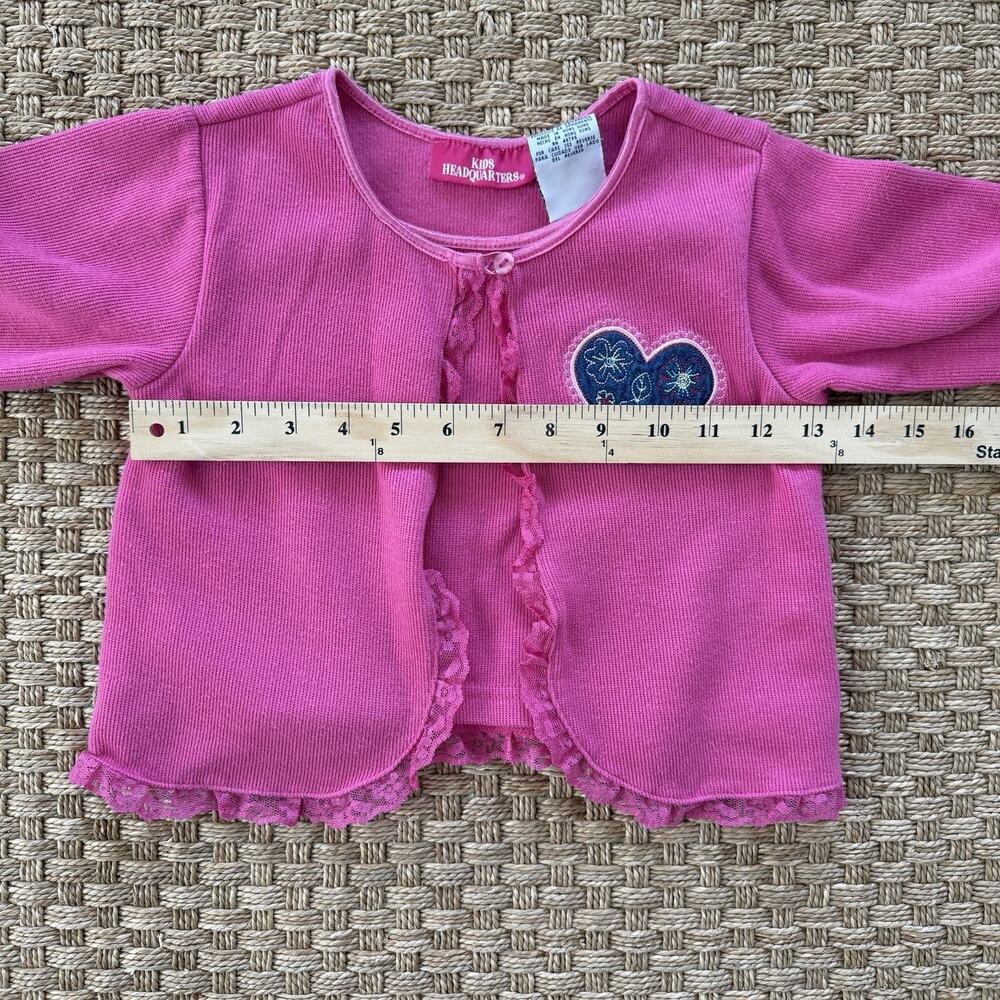 Vintage Kid’s Headquarters Girl’s Pink Sweater Top Size 6 With Embroidery Heart - Picture 9 of 11